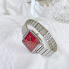 Fashionable quartz square steel belt, swiss watch for beloved, Korean style, simple and elegant design, wholesale