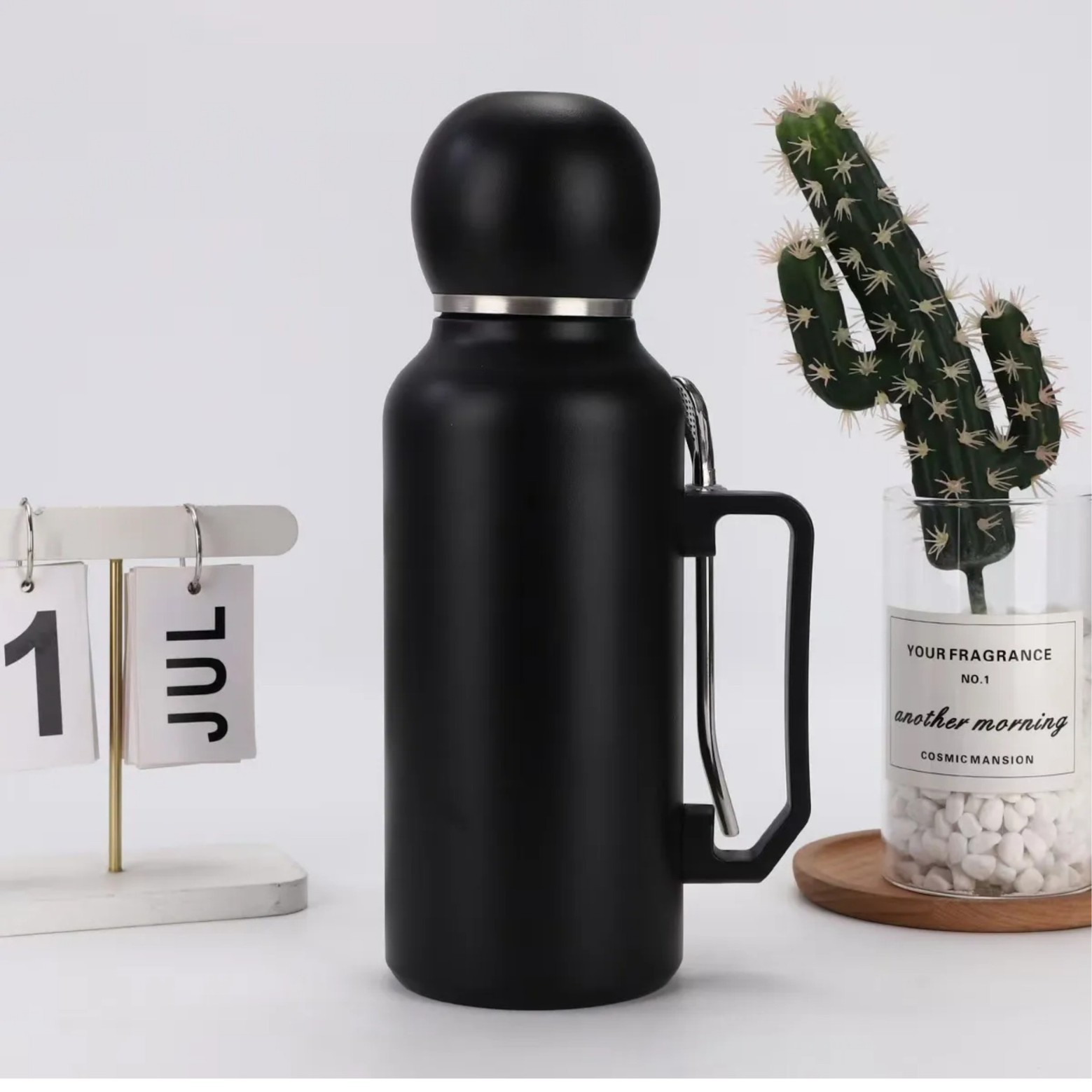 304 taza de fútbol de acero inoxidable al aire libre acompañante hervidor de agua de alta capacidad de doble vacío taza de agua portátil sin
