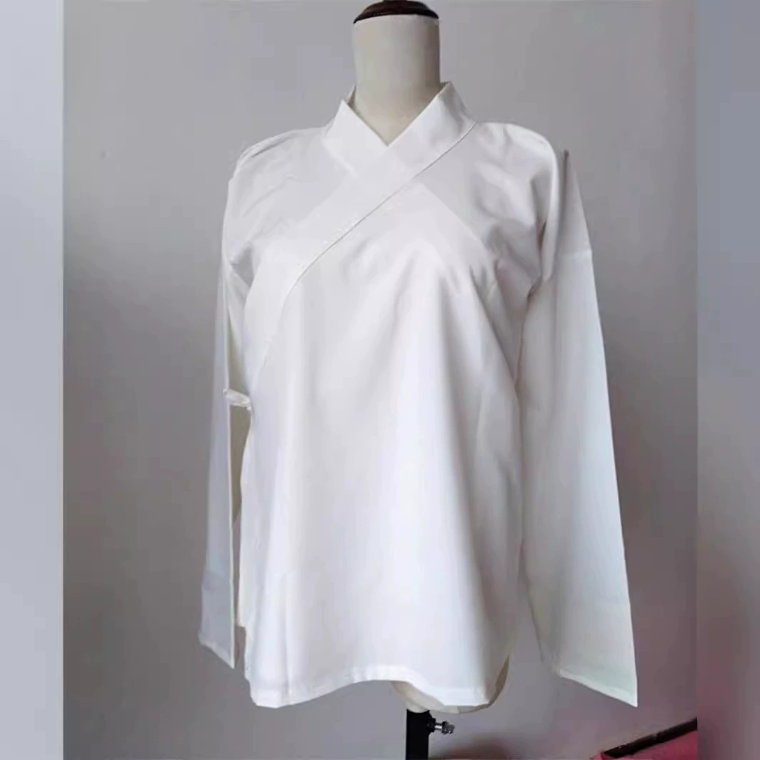 Новая Китайская одежда Hanfu, внутренняя выигрышная Китайская одежда в китайском стиле Hanfu, внутренний выигрышный Топ с воротником, однотонная Базовая Китайская одежда, рубашка
