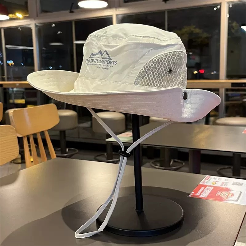 人気のアウトドアレトロフィッシャーマンハット、夏のハイキング、釣り、日焼け止めサンハット、登山、ウエスタンサンシェードカウボーイハット|undefined