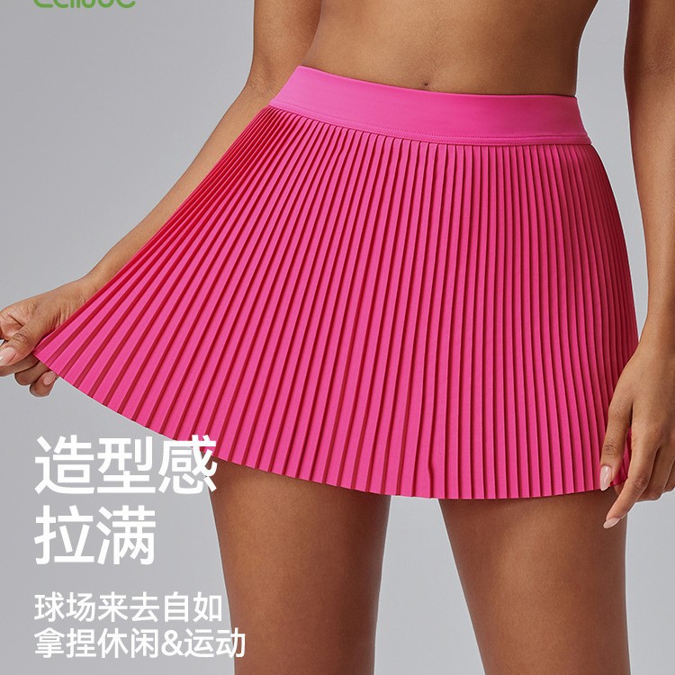 Vesta de golf transfronteriza de tenis de verano adelgazamiento de cintura alta correr deportes anti-straying fitness yoga plegado vestido de busto
