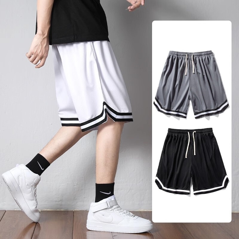 Casual Sports Shorts Men's Thin Five-Point Pants Trendy Summer Loose American Basketball Shorts Breathable Training Fitness