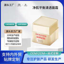 OEM定制加工净肌平衡清透面霜控油保湿紧致抗皱舒缓褪红淡纹哑光