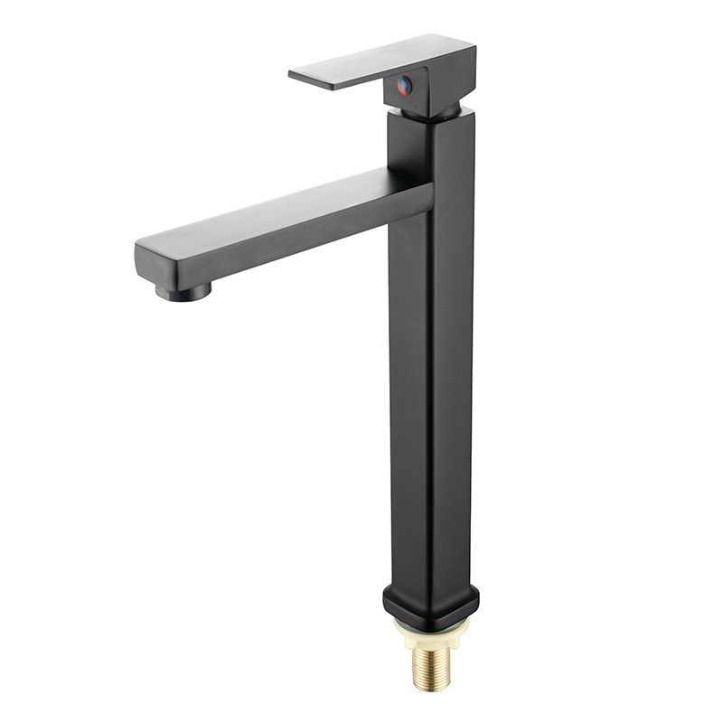 Washbasin faucet single cold zinc alloy basin height square faucet basin faucet toilet cold faucet