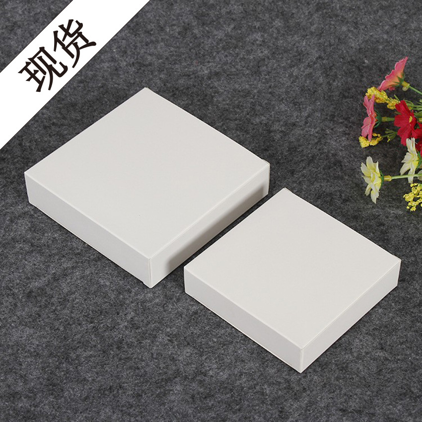 现货白色纸盒 左右翻盖白卡盒 电子配件白色内盒 支持定制包装盒