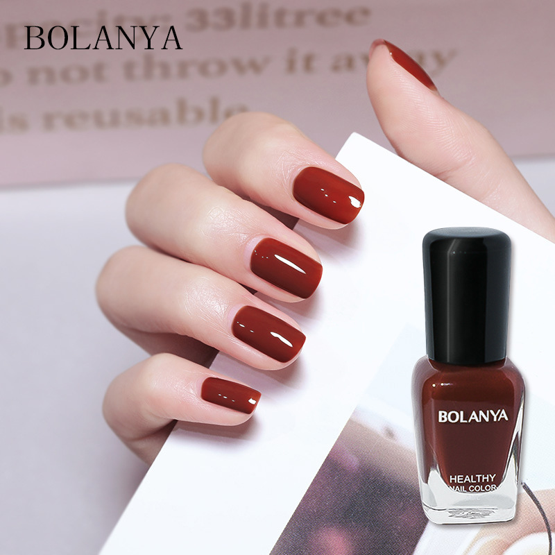 BOLANYA指甲油免烤速干持久不易掉水性不可撕拉无异味美甲护甲油