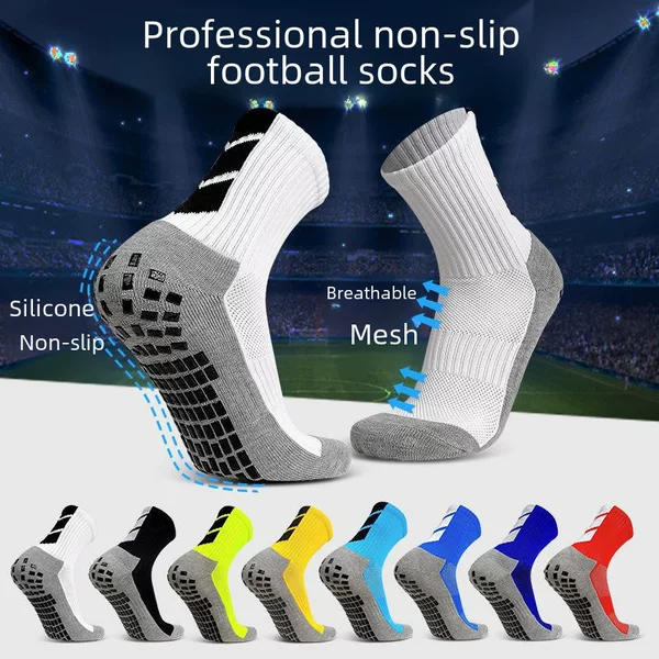 Professional football socks thickened towel bottom socks men's silicone non-slip mid-calf socks basketball socks running fitness sports socks
