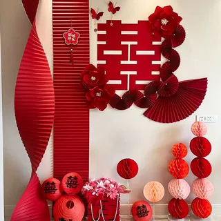 婚房布置套装结婚大喜字贴女方出阁房间装饰男方新房卧室酒店专用