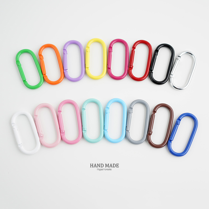 Runway Type Carabiner Colorful Paint Rock Climbing Carabiner Oval Carabiner Speaker Headphone Set Quick Hook