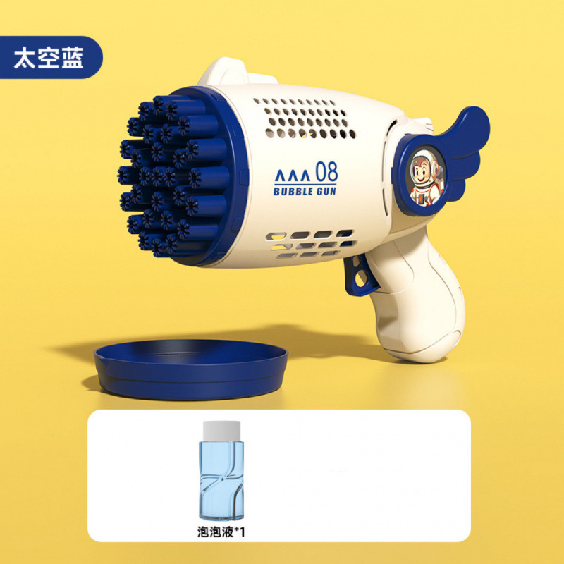 Máquina de burbujas para niños juguetes en línea popularidad de mano Gatlin pistola de burbujas automática transfronteriza regalos al por mayor