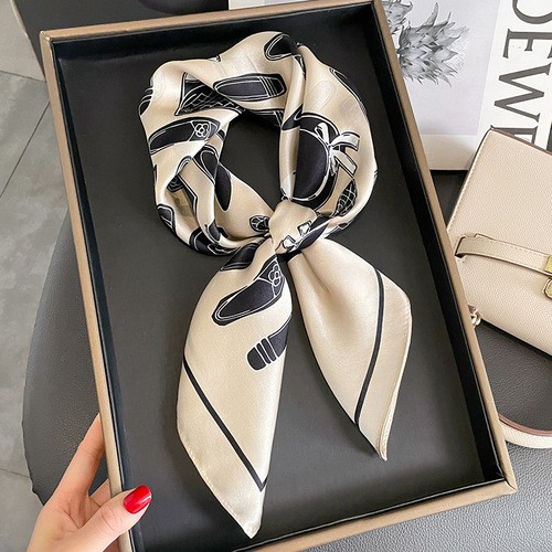  new temperament silk square scarf for women 70 mulberry silk decorative scarf shawl neck protection cold scarf western style