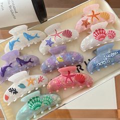 Xinyi ジュエリー オーシャン シリーズ アセテート ヘアピン ハイエンド ヒトデ スプライシング グリッパー パーソナライズされた多用途韓国風サメ クリップ