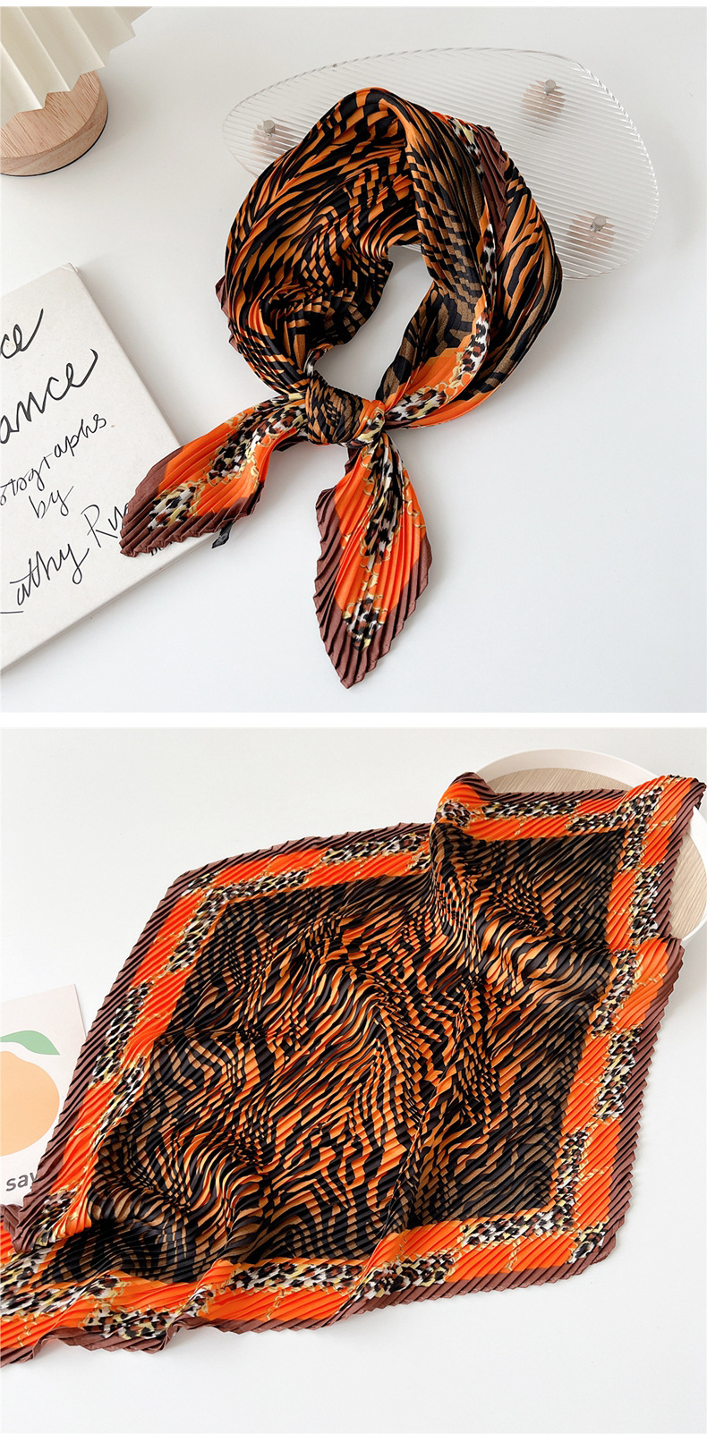 60g Weight Silk Scarf Classification Outdoor, Travel Occasion Polyester Material Printing Pattern Spring&Summer Season Women's Gender Printing Design Elegant Style Women's Elegant Printing Polyester Printing Silk Scarf 17