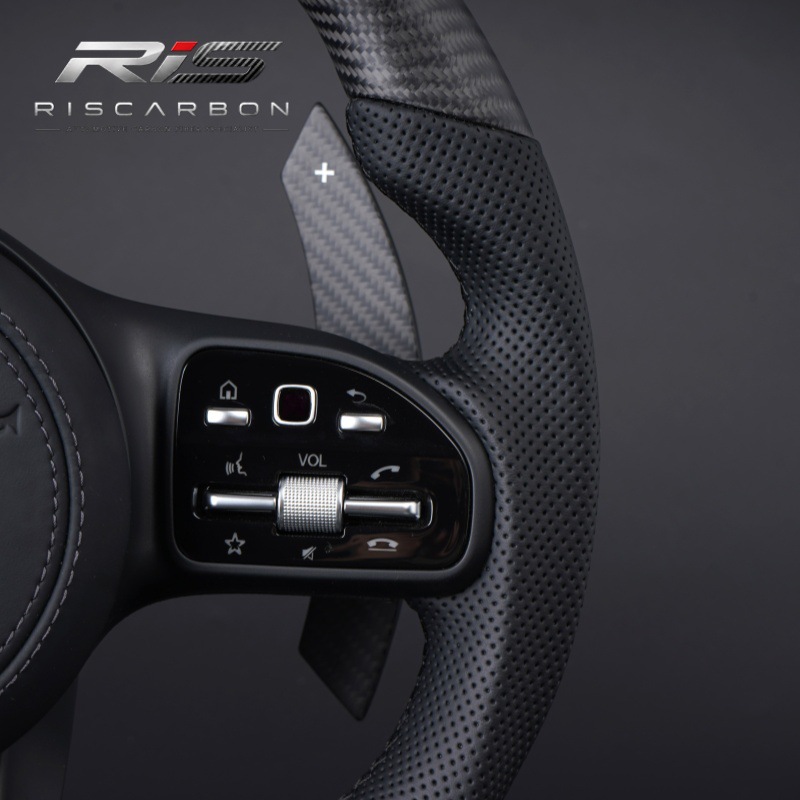 Matte carbon fiber black 809 steering wheel compatible with Mercedes-Benz W204 W205 W207 W211 W213 W22