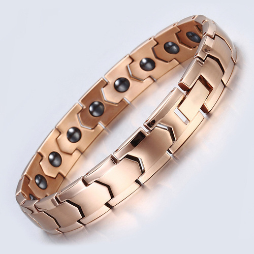 Dongguan Tengda Titanium Steel Bracelet Wholesale Magnetic Stone Bracelet European and American Men's Accessories Stainless Steel Supply