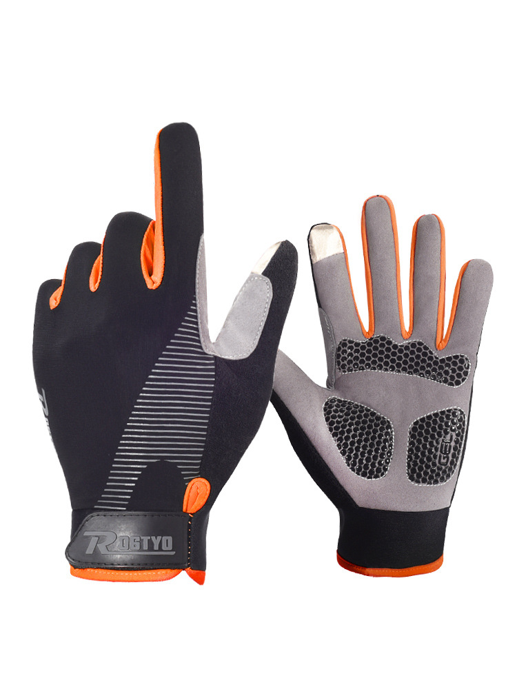 Guantes de ciclismo al aire libre para hombres y mujeres primavera y otoño carretera de montaña dedo largo pantalla táctil guantes de bicicleta de montaña dedo completo
