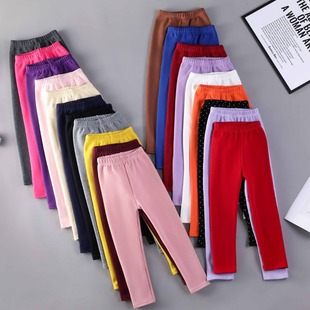 Children's leggings autumn and winter New girls' fleece-lined thickened pants boys' outer pants baby pants one-piece velvet