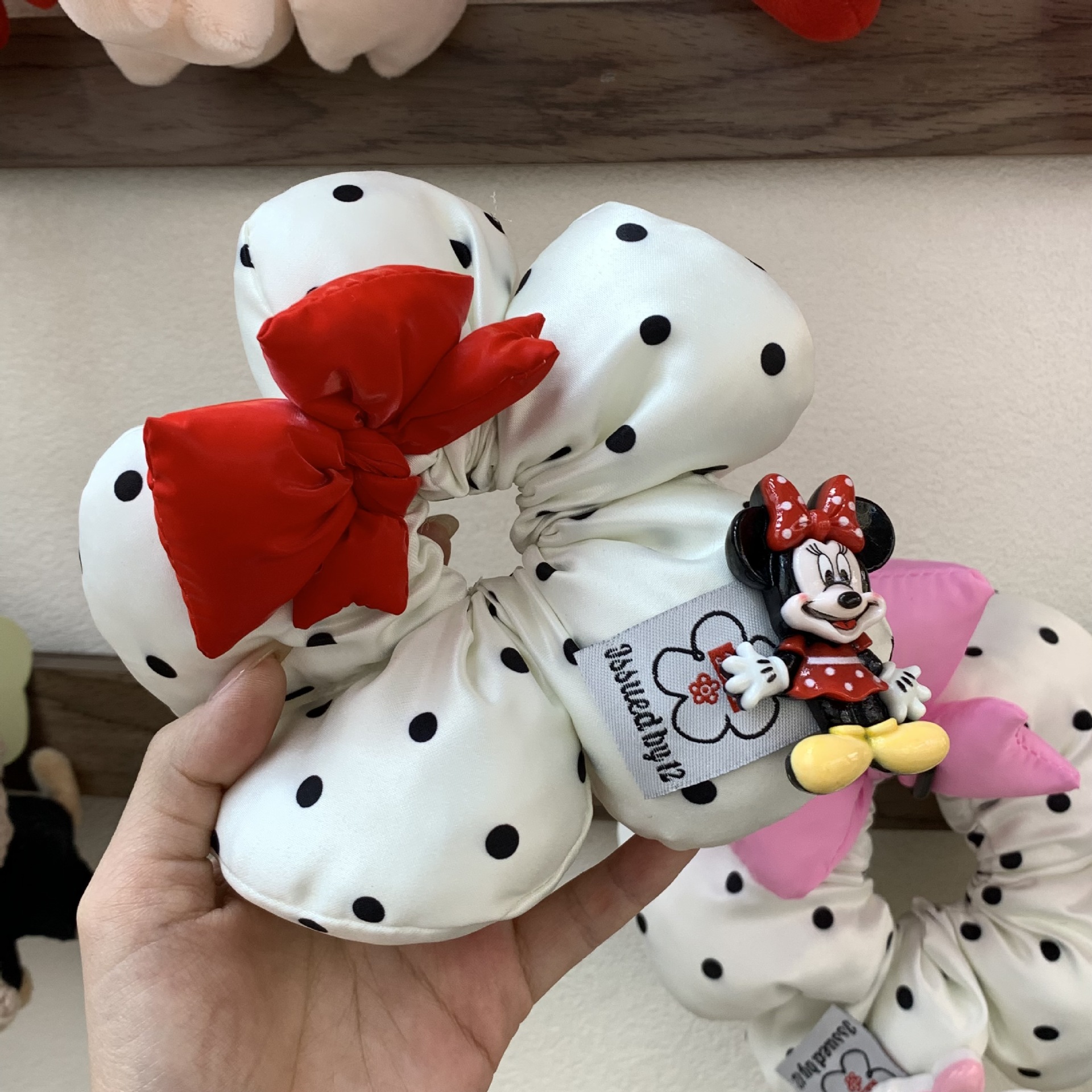 Mickey intestino grueso lazo para el cabello lindo para niños 2025 nuevo estilo lunares flor banda de goma accesorios para el cabello de dibujos animados cuerda para la cabeza atar el cabello