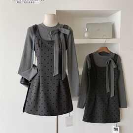 Z7L气质连衣裙蝴蝶结波点废土风新中式外穿清仓爆款轻奢简约遮肉