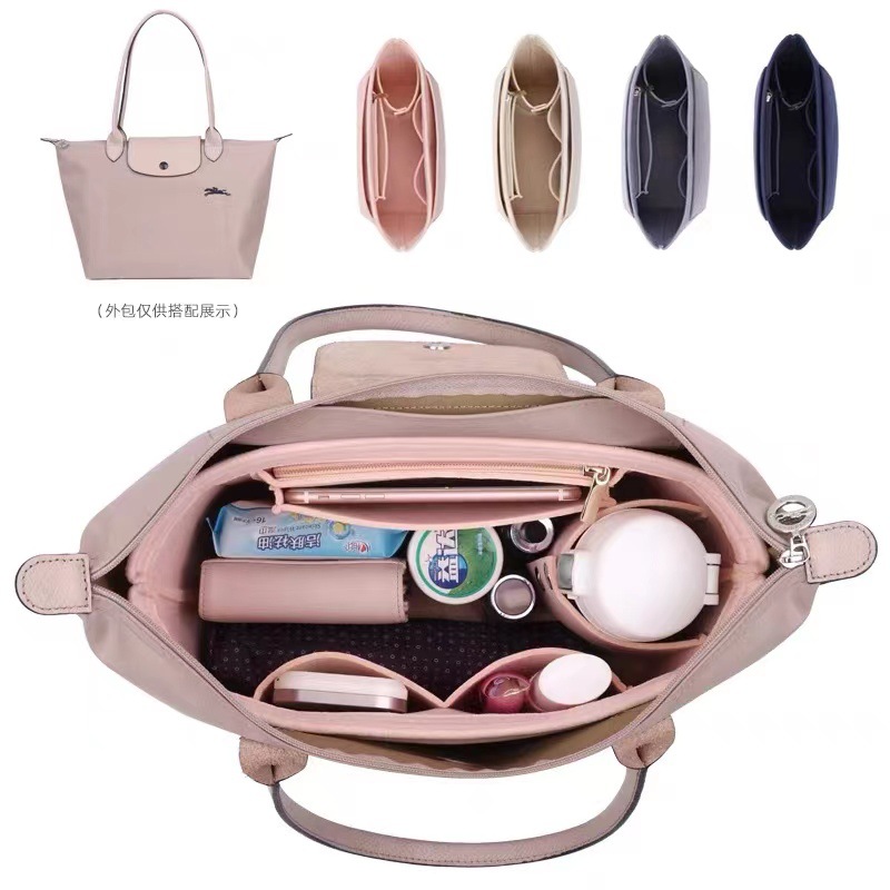 Bolsa de almacenamiento Bolsa de forro Longqi mediana mujer cosméticos Almacenamiento y acabado bolsa de masa hervida multifuncional bolsa de fieltro lote