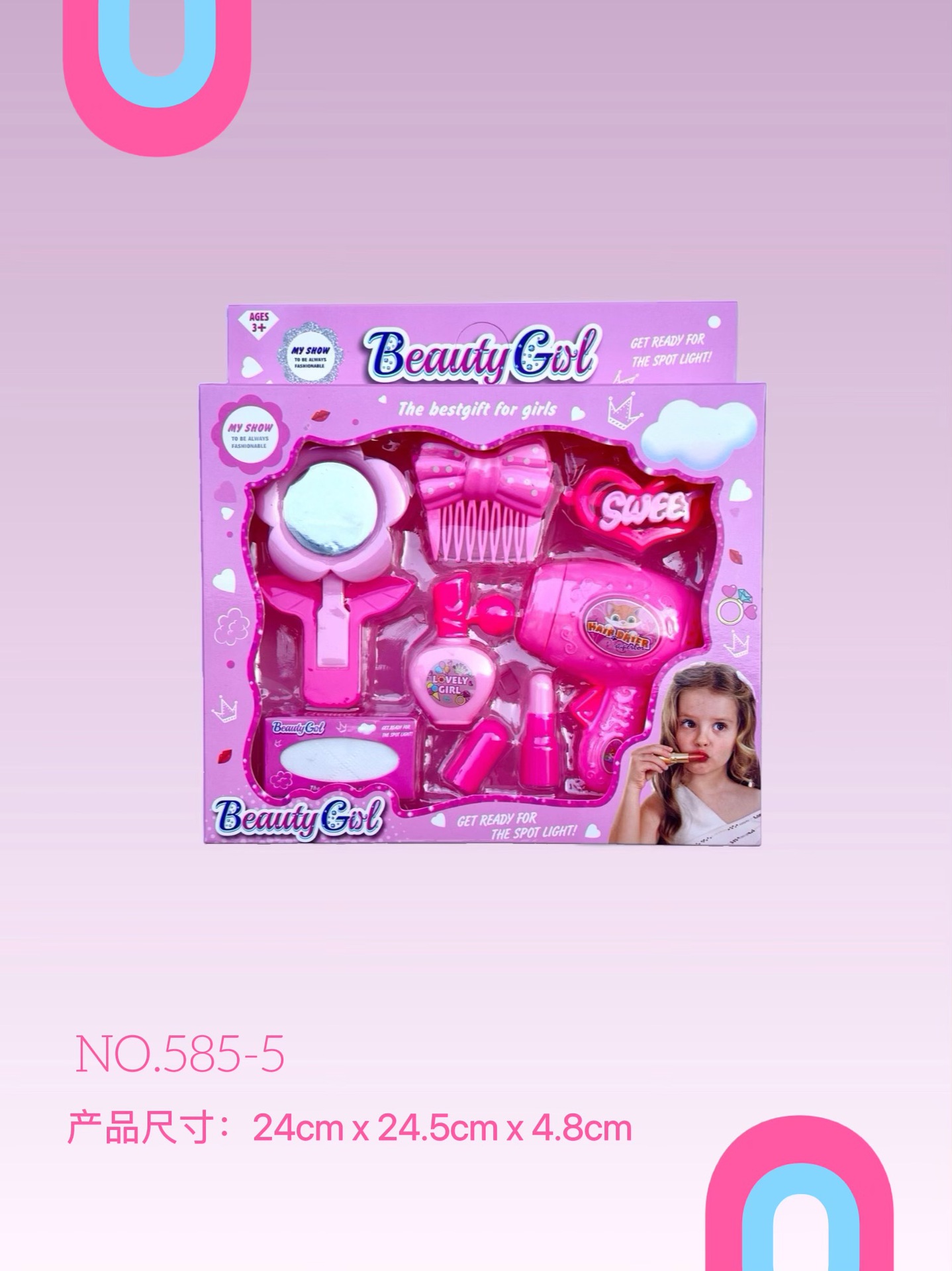 Simulación de juegos de juguetes y accesorios para el hogar, secador de pelo, peluquería, maquillaje, permanente, tocador, juego de juguetes, regalo image 10