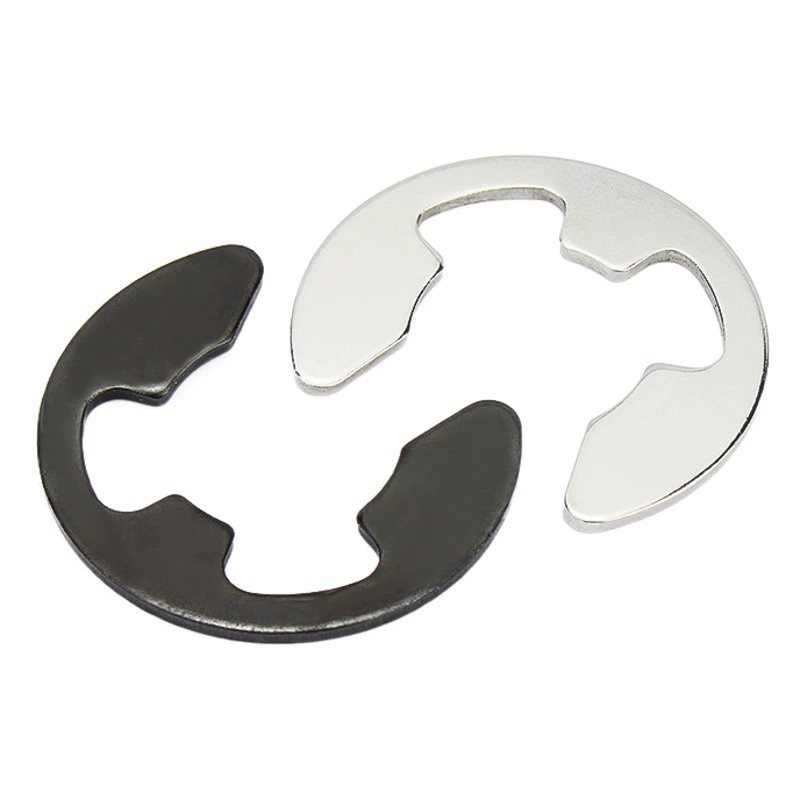 Пряжка для открывания стопорного кольца e-типа из нержавеющей стали GB896, почерневший E-образный вал с отверстием из марганцевой стали 65, стопорное кольцо ¢ 1,2-15