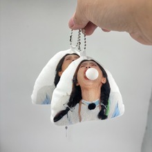 白鹿周边物料吐泡泡加吱吱叫抱枕挂件钥匙扣解压礼物热门同款