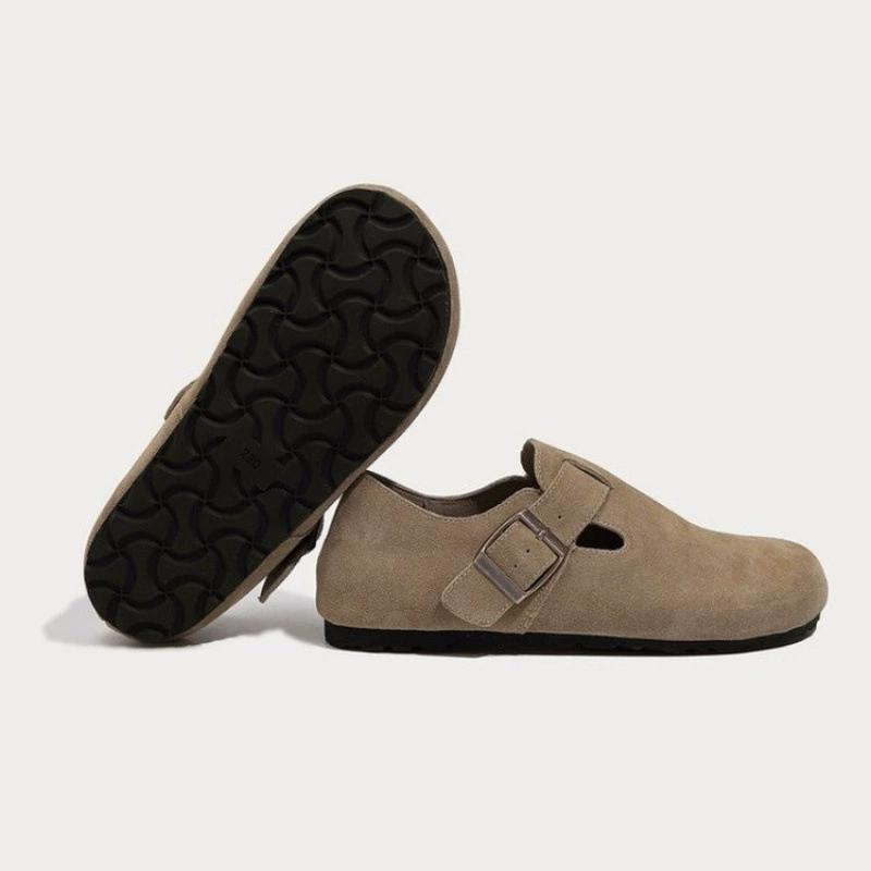 Все включено туфли Birkenstock для женщин, осень-зима, большие хлопковые туфли, снегоступы, мягкая кожа, толстоносые Birkenstock