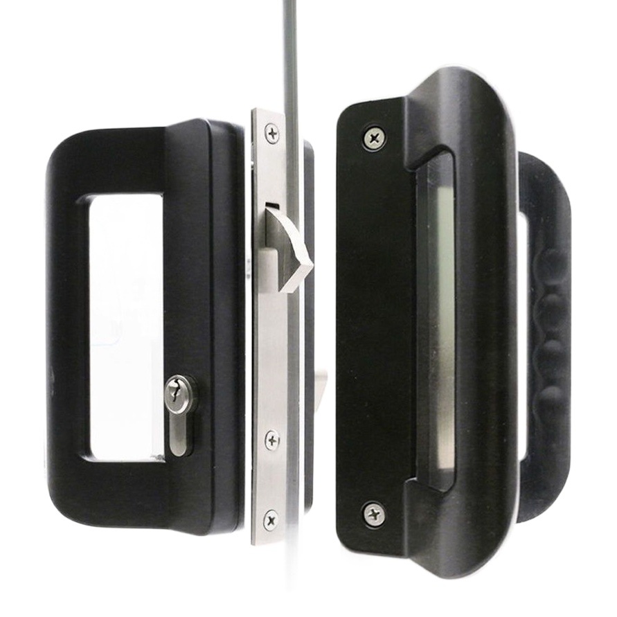 Cerradura móvil de la puerta de la cerradura de la puerta que cuelga la cerradura de la manija con la manija de aluminio puerta del marco de la puerta de doble página que resbala la cerradura de puerta plana cerradura del revés de la puerta de la aleación