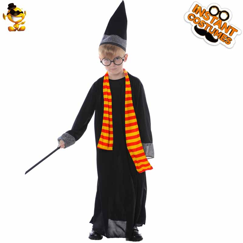 Halloween niños película y televisión clásico mago cos traje niño asistente rendimiento traje