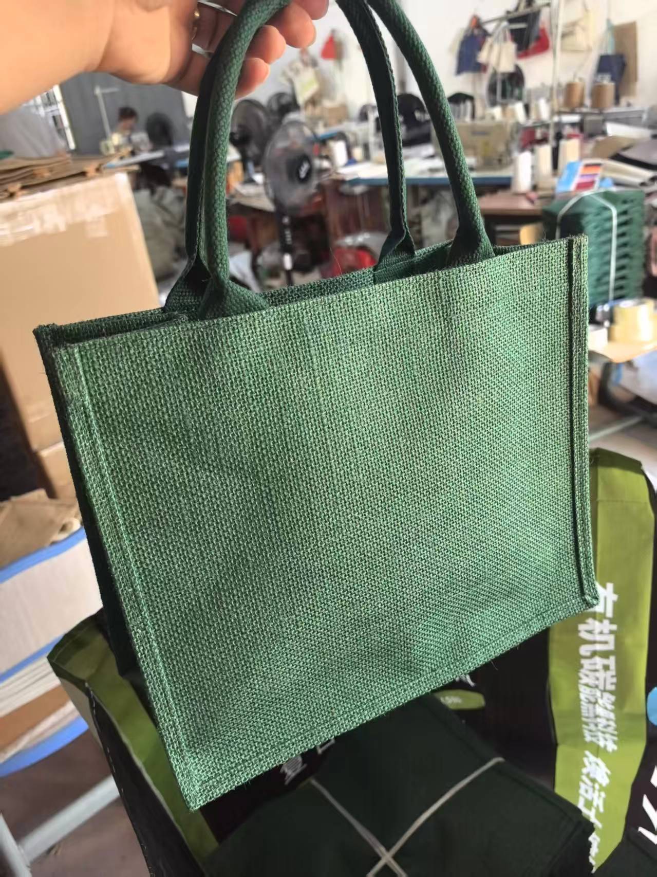 Bolsas de lino rojas, bolsas tote de color verde oscuro, negro y azul, bolsas de lino y algodón, bolsas de regalo, bolsas de lino sin estampado, venta al por mayor en stock. image 11