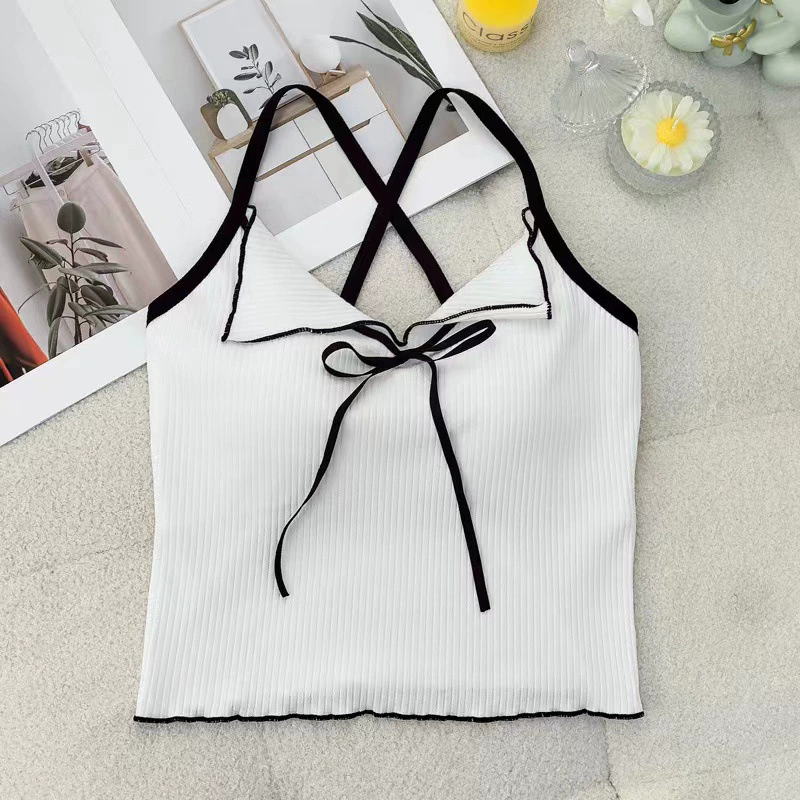 Чистый грибок ветер лук с V-образным вырезом маленький камзол жилет женский с грудным ковриком