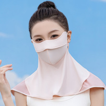 冰丝3D软骨修容防晒面罩防紫外线透气护颈不蹭妆立体鱼骨防晒口罩