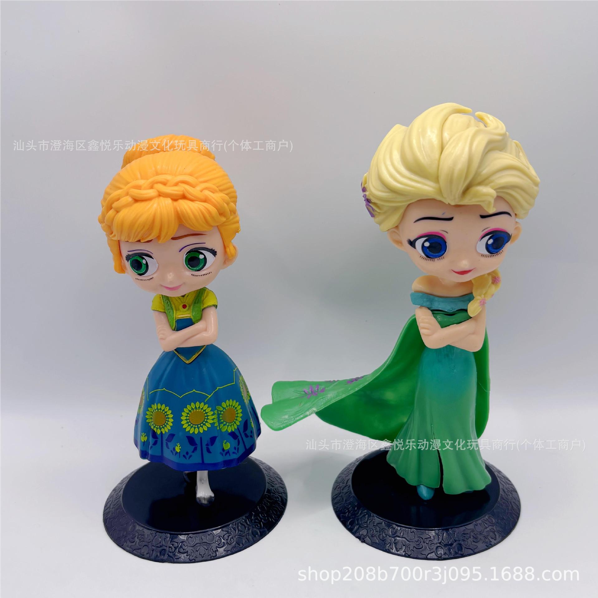 Nieve hielo Elsa Anna muñeca Elsa princesa Elsa modelo hecho a mano pastel horneado decoración regalos