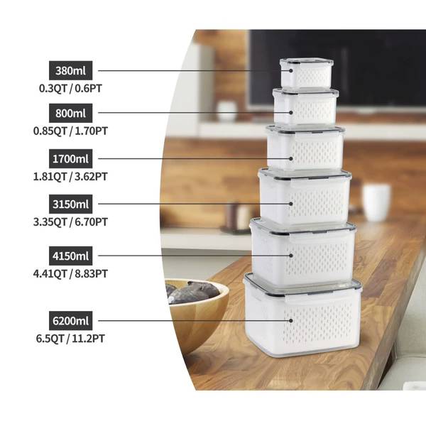Rectangular 6-piece set [380+800+1700+3150+4150+6200]