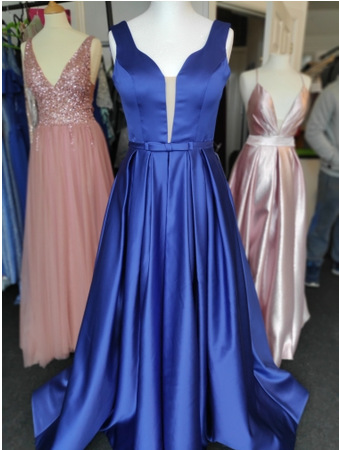 Vestido de noche para mujer, estilo europeo y americano, de Amazon, AliExpress y Wish, de satén sin mangas, elegante y sencillo, con cuello en V, entallado. image 6