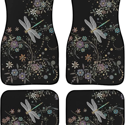 Avtomobil döşəmə paspasları – Crystal velvet decorative foot - car-floor-mat-12-354548-68cm-two-pairs-total-four-pieces