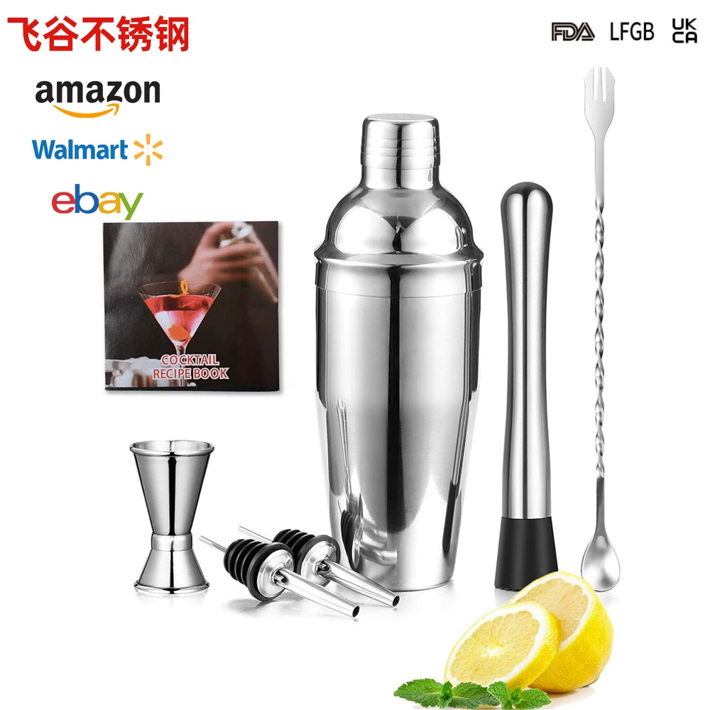 25-летний новый трансграничный набор барменов из нержавеющей стали 750ml Cheuc коктейль инструмент для барменов 7 шт.
