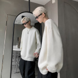 重磅秋冬男女纯色打底针织衫圆领套头半高领毛衣美式复古休闲上衣，男装针织衫/毛衣，星座614