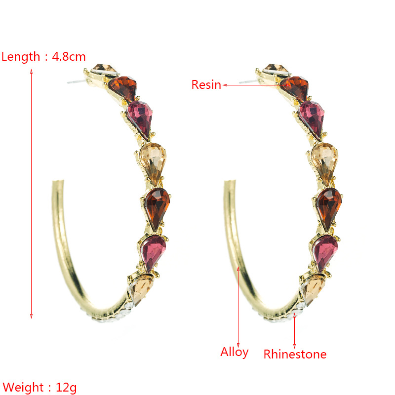 fashion diamond Cshaped earrings simple fashion earringspicture1