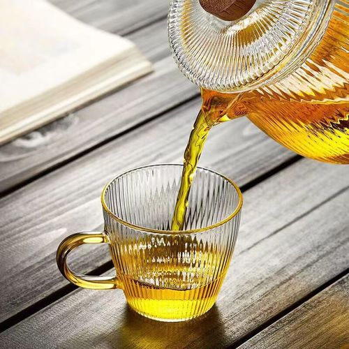 Heat-resistant Hammered Glass Cup with Handle, Tea Cup, Gongfu Tea Cup, Small Cup, Household Glass Cup, Heat-resistant Glass Cup