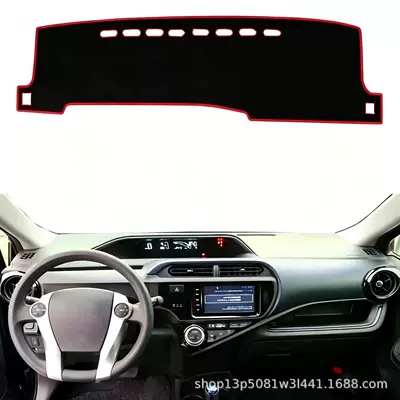 Applicable for Toyota Prius: Günəş əleyhinə siperlik - red-edge-left-driving-single-layer-polyester