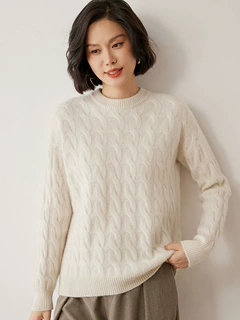 麻花毛衣女秋冬外穿2025秋冬新款慵懒风宽松网红加厚针织打底衫潮