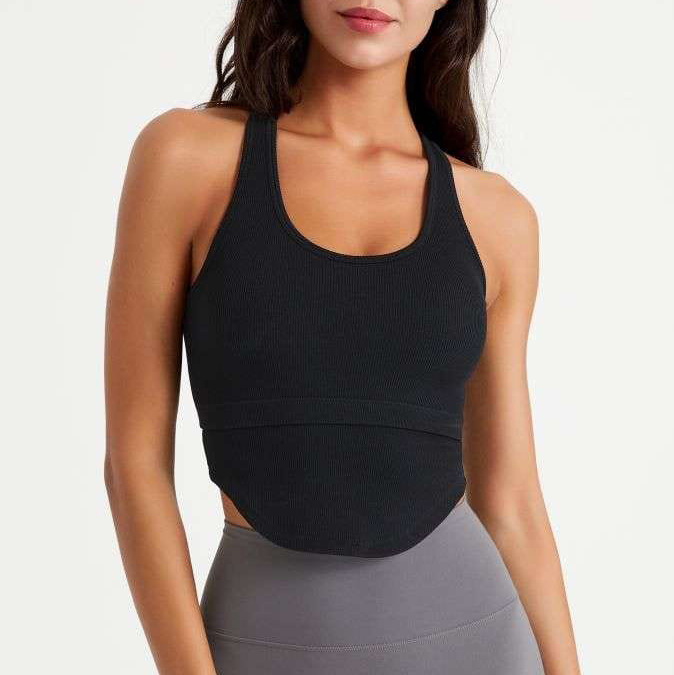 U-tipo transpirable deportes chaleco hilo fitness tops desgaste exterior