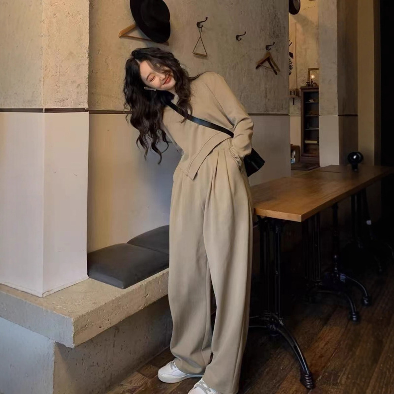 秋季卫衣运动套装女宽松休闲时尚炸街美式学生减龄两件套洋气薄款|undefined