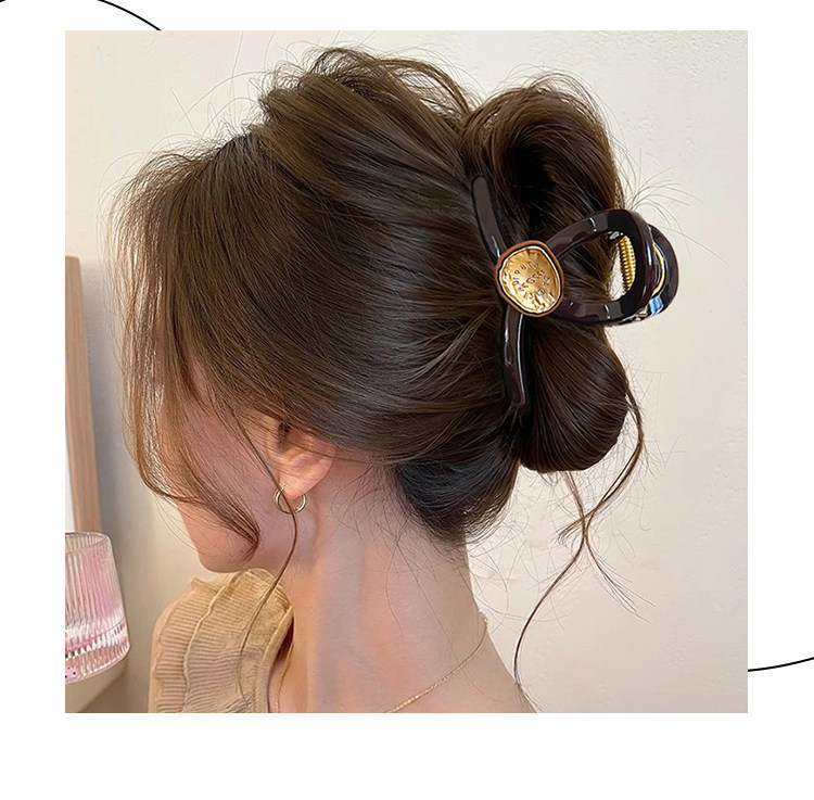 2026 elegante Haarklammer für Frauen, großes Volumen, Haarnadel für den Hinterkopf, mittlere Haarklemme Haiformat, Haarklemme