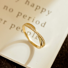 ��14K���ָŮ��ǶĪɣ��������ʳָ�佻��ƽ��鱦���� 30927