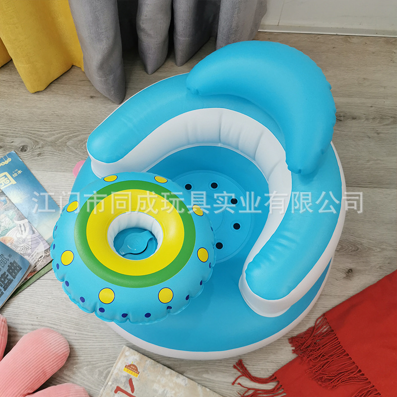 工場在庫インフレータブルベビー学習シート EN71 厚みのある PVC ソファベビー学習シートフィーディングチェアバス|undefined