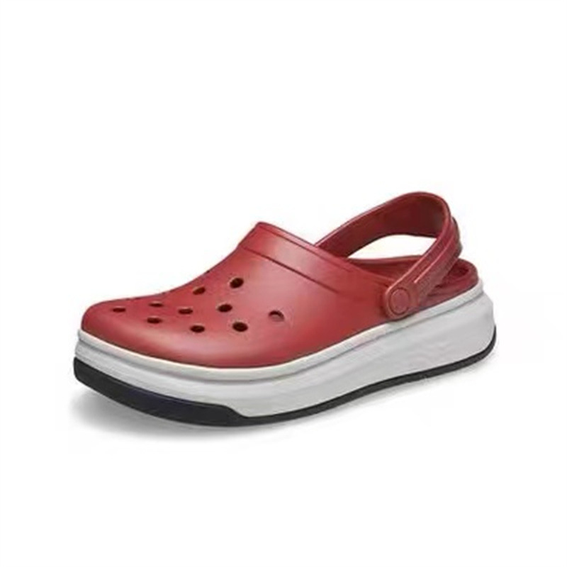 여름 새로운 CAROBAN 풀 스피드 크로코 플랫폼 토레 신발 남녀 비치 홀 샌들 206122