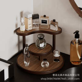 木质桌面收纳置物架家用多层茶具收纳架化妆品护肤品收纳支架
